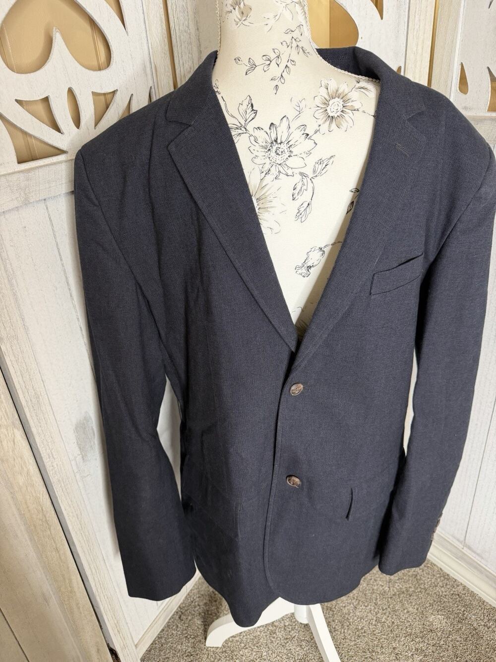Jachs New York Tailoring Blazer Sport Coat Mens Navy Vented Size Large